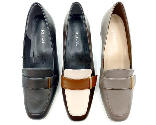 F57RBJ 晴雨兼用ヒールローファー