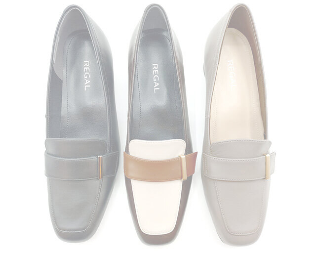 F57RBJ 晴雨兼用ヒールローファー